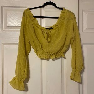Yellow/green off the shoulder top